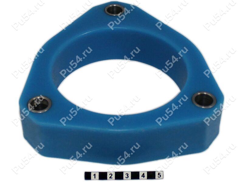 Strut mounting spacer, rear suspension (lift +30 mm), Código de product 1-12-2253, Poliuretano, Полипропилен со втулками серый, Imagen №1