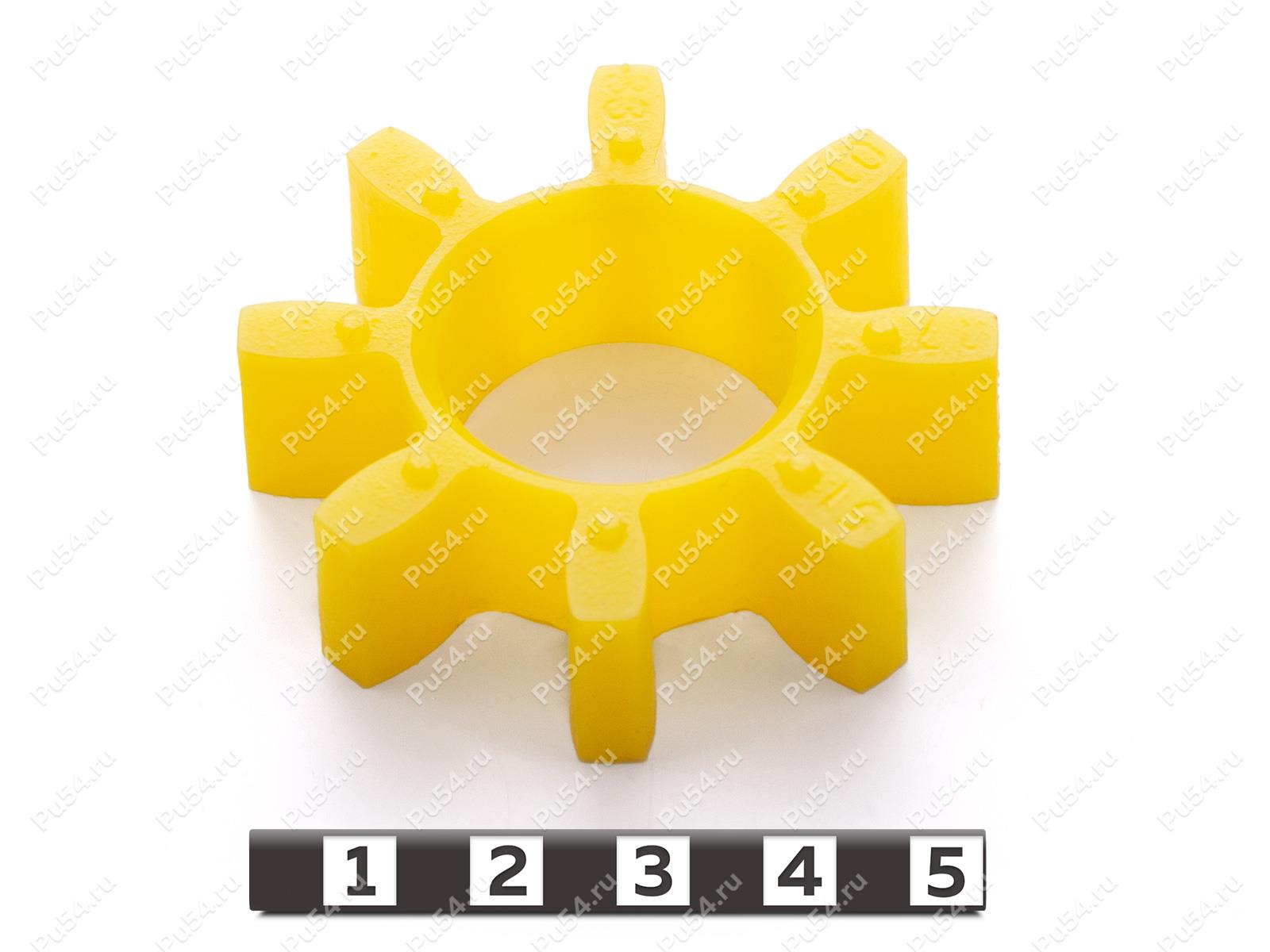 Вставка упругой муфты D55 x d26 x H14.8, Código de product 33-01-1751, Poliuretano, PU54/M95/желтый, Imagen №1