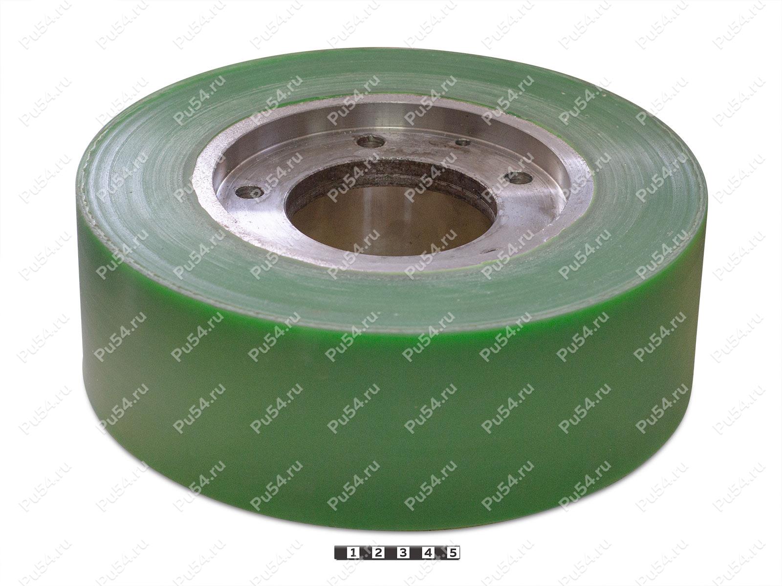 Колесо D 300 x d 195 x H 100 (восстановление), Código de product 333-01-1025, Poliuretano, PU54/M80/зеленый, Imagen №1