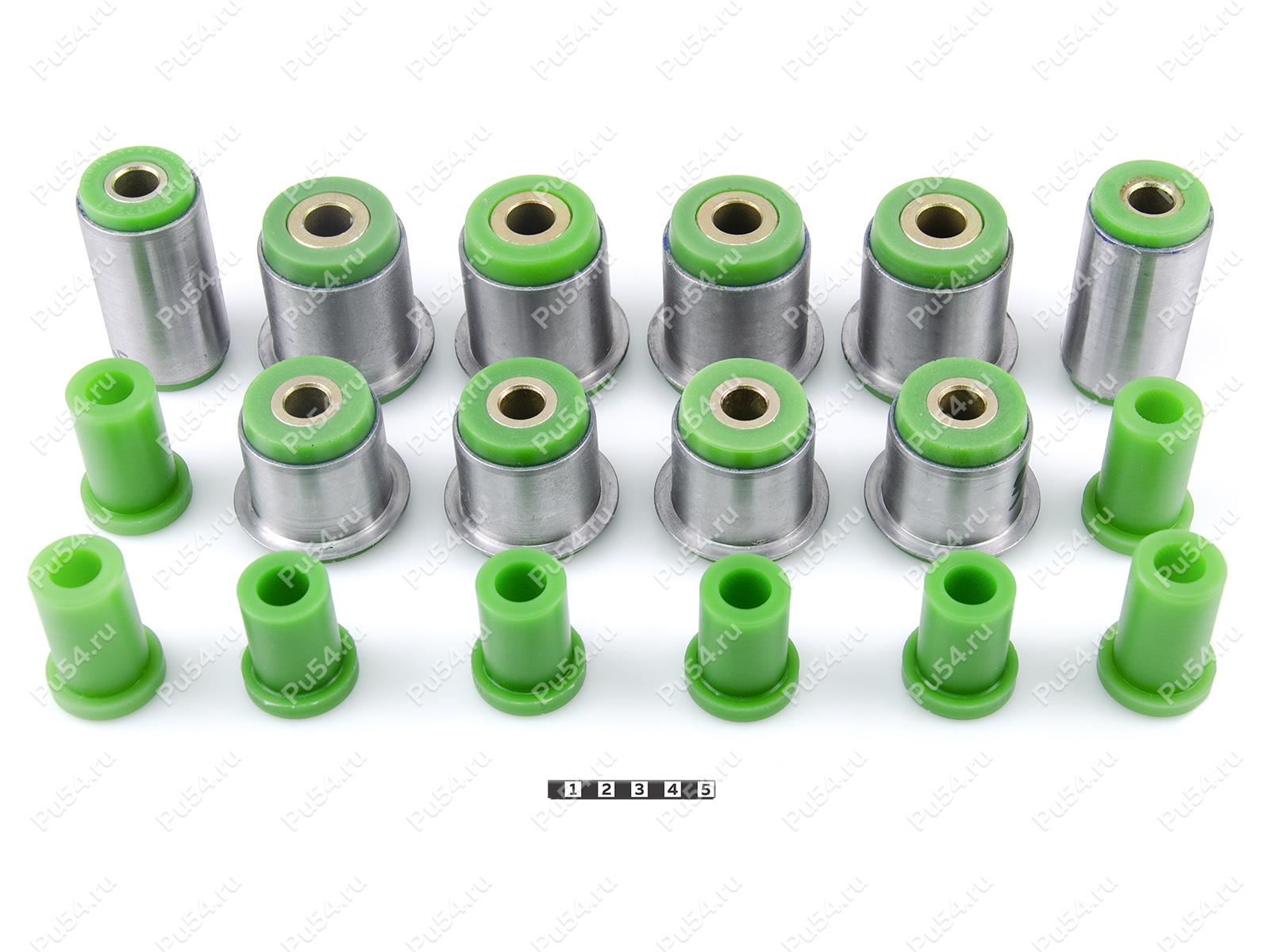 Juego de Bujes para MITSUBISHI L200 2008- (KA #, KB #), Código de product 3-21-001, Poliuretano, Imagen №1