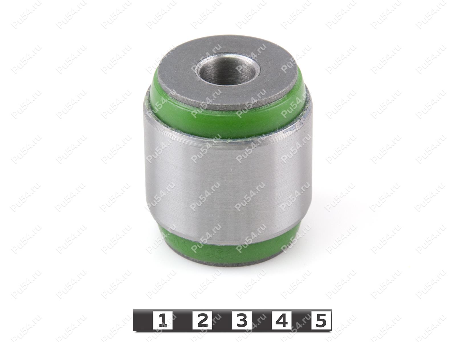 Upper lateral rear control arm silent block, rear suspension (pressed-in), Código de product 7-06-0461, Poliuretano, PU54/M80/зеленый, Imagen №1