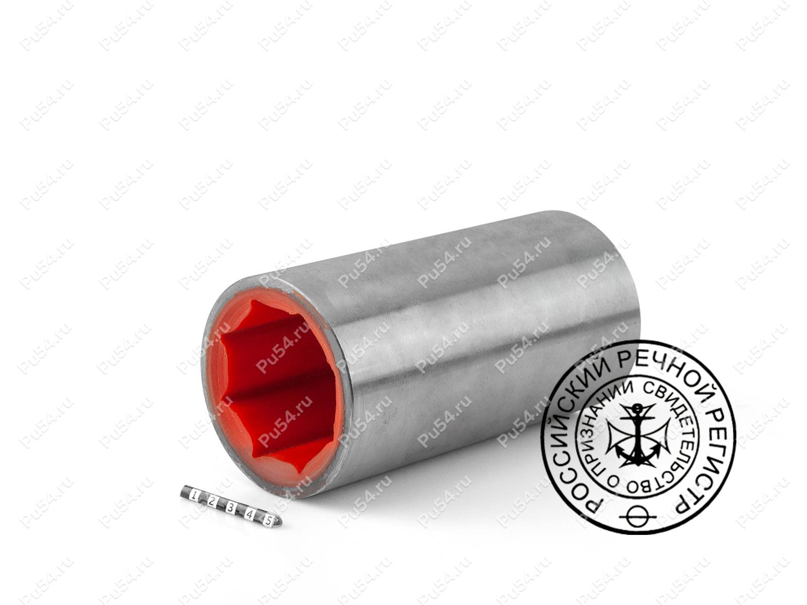 Cojinete lubricado por agua, Código de product 39-01-060, Poliuretano, PU54/K71/naranja oscuro, Imagen №1
