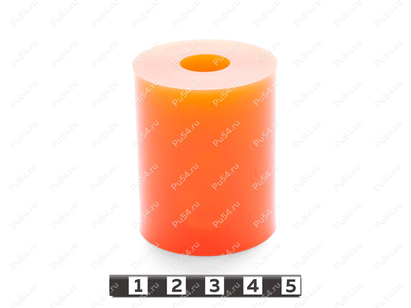 Втулка дистанционная D40 x d14 x H50, Código de product 33-01-1862, Poliuretano, PU54/M72/оранжевый, Imagen №1