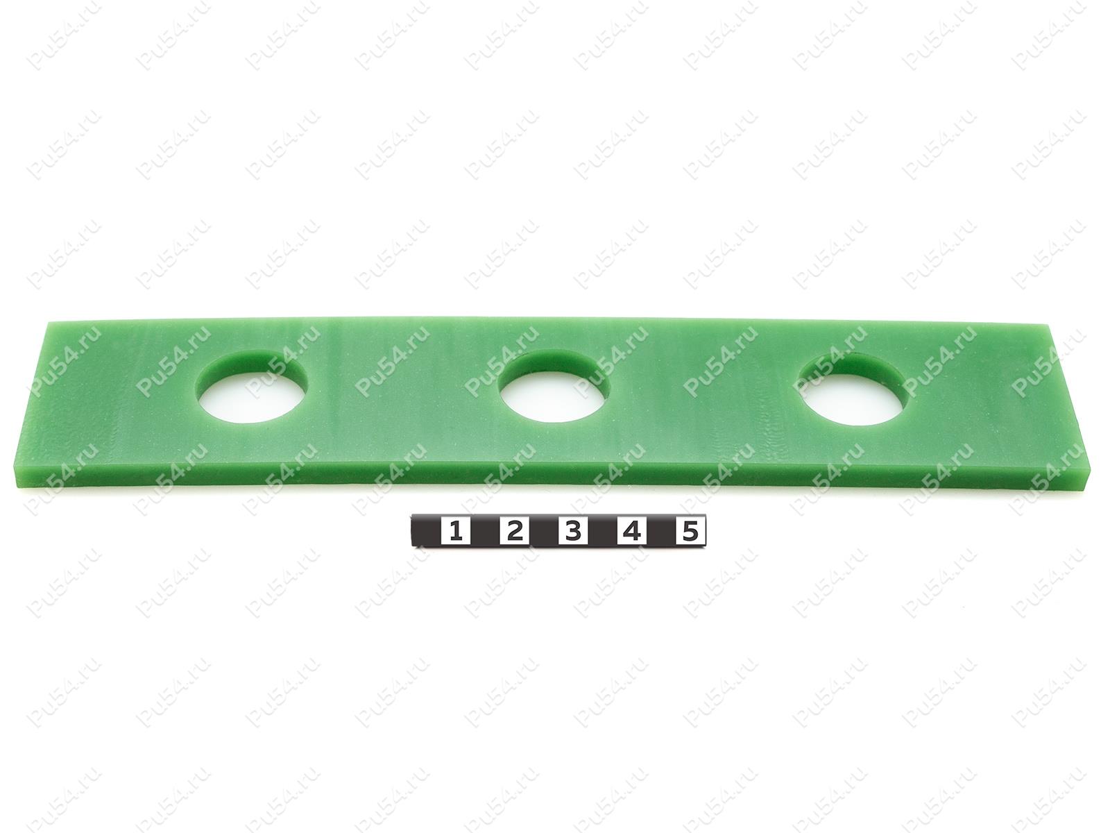 Пластина 5 x 40 x 190 мм, Código de product 33-01-1452, Poliuretano, PU54/M80/зеленый, Imagen №1