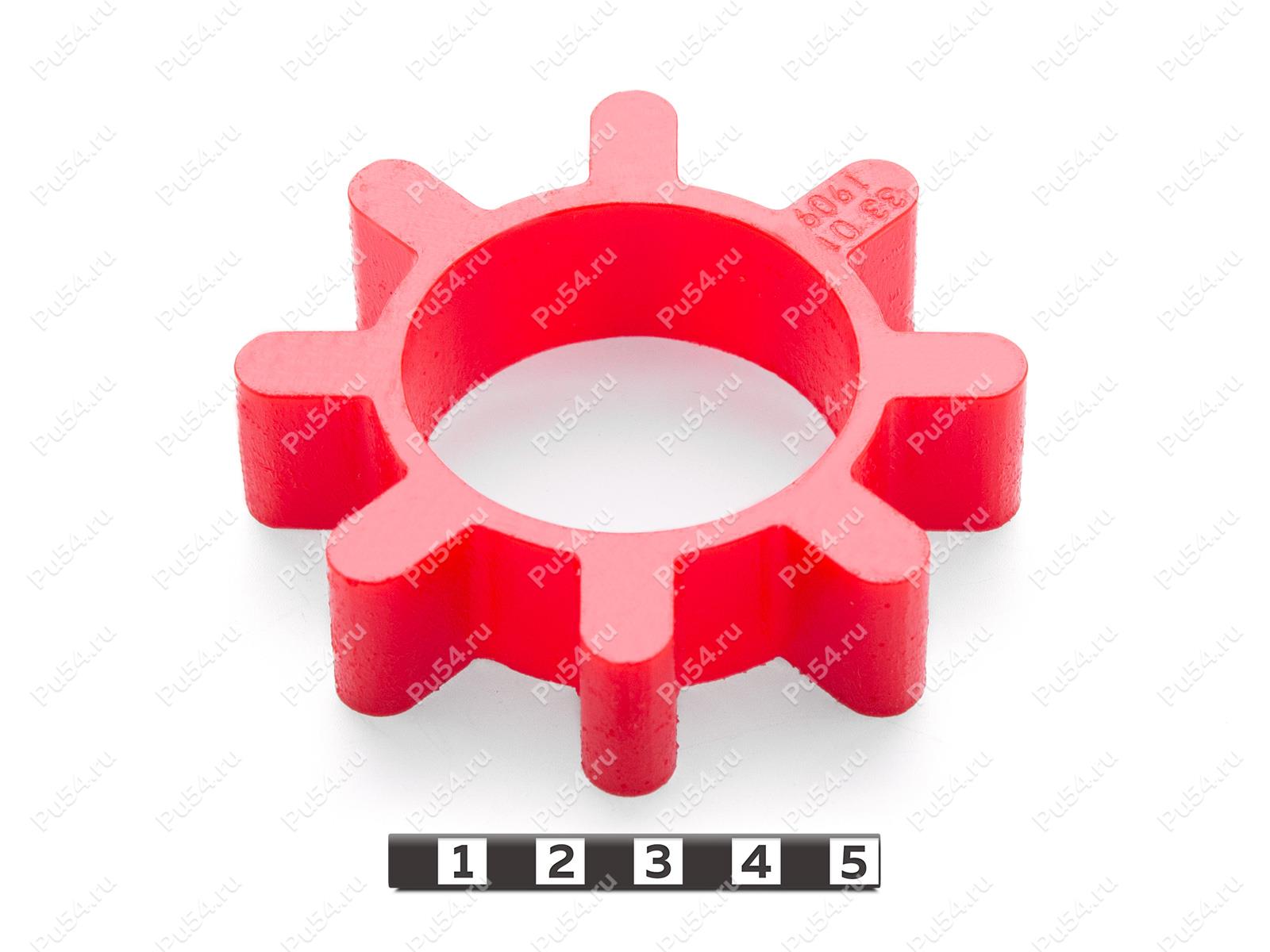 Вставка упругой муфты 85*49*21, Código de product 33-01-1909, Poliuretano, PU54/M92/красный, Imagen №1