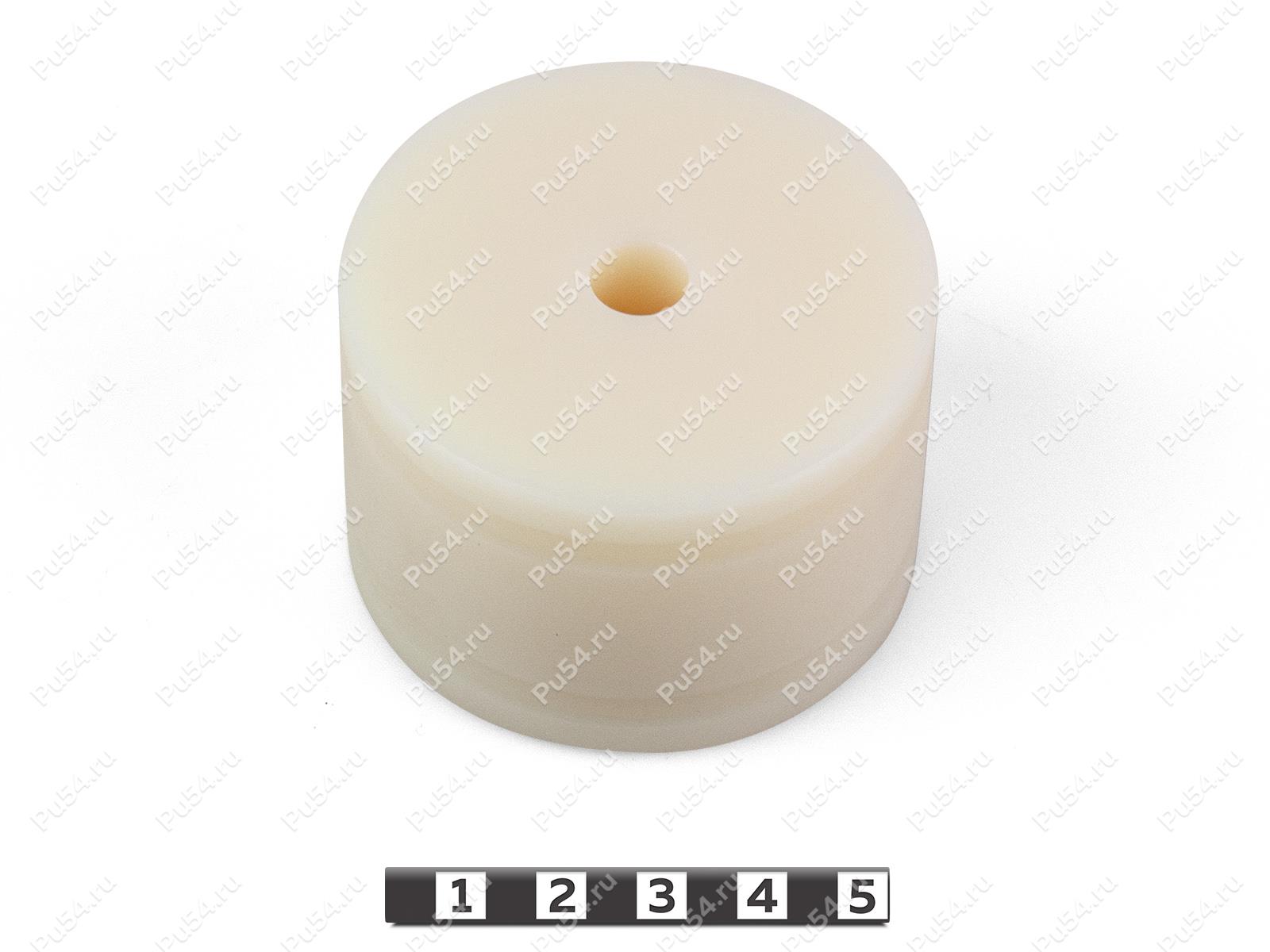 Polyamide 6 body mount (+40 mm), OD = 10 mm, ID = 60 mm, Código de product 0-12-601040, Poliuretano, белый капролон, Imagen №1