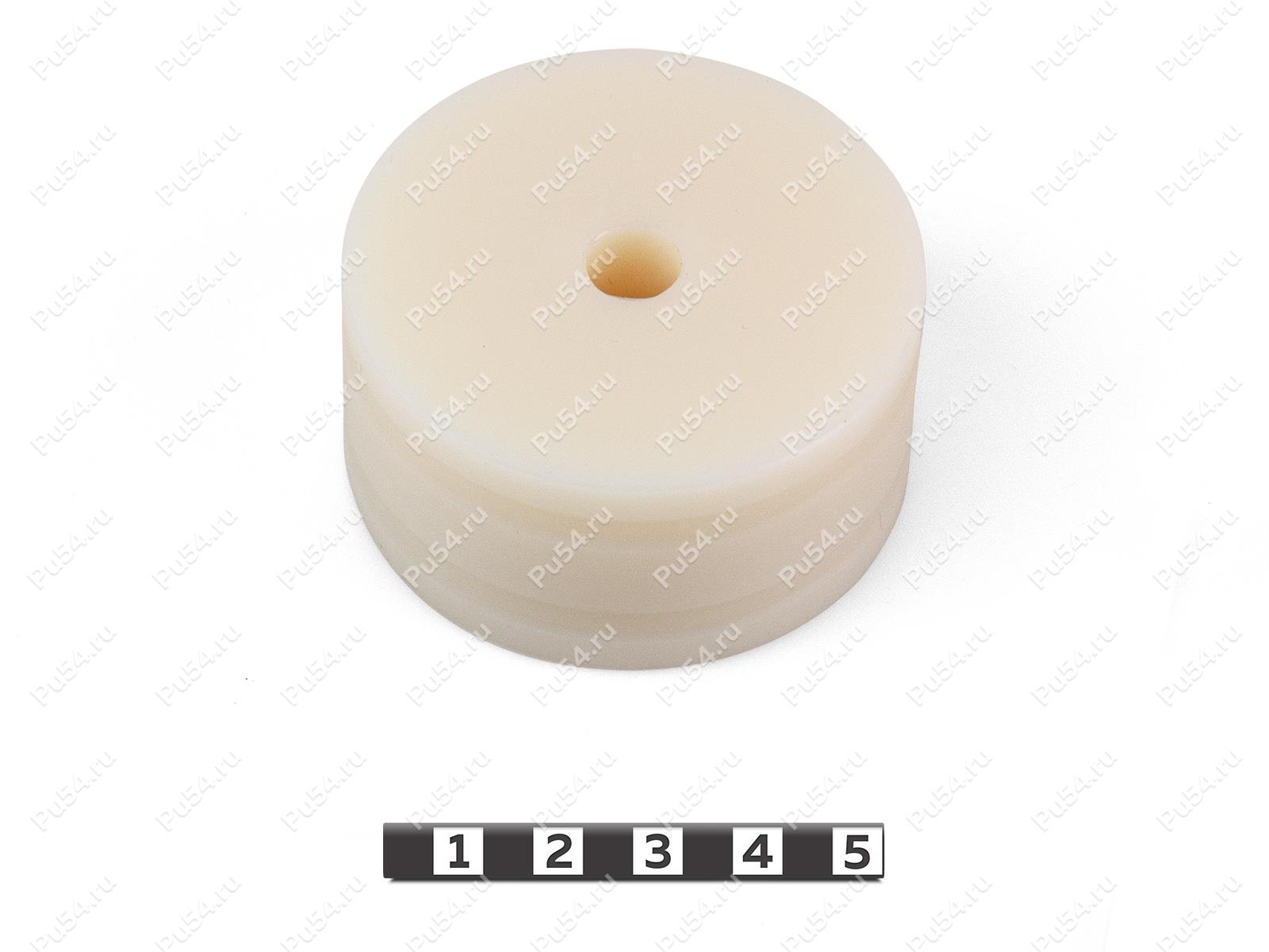 Polyamide 6 body mount (+30 mm), OD = 10 mm, ID = 60 mm, Código de product 0-12-601030, Poliuretano, белый капролон, Imagen №1