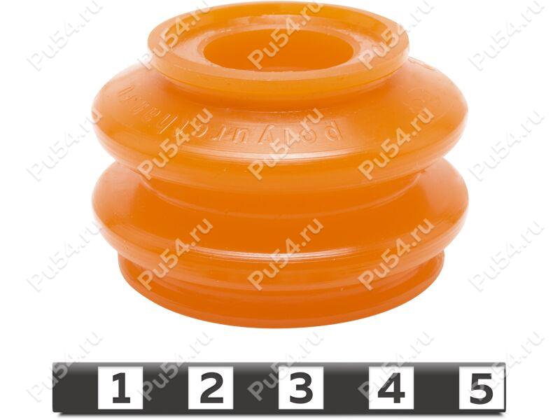 Ball-joint dust boot, front suspension, upper control arm, Código de product 3-05-012, Poliuretano, PU54/M71/naranja, Imagen №1