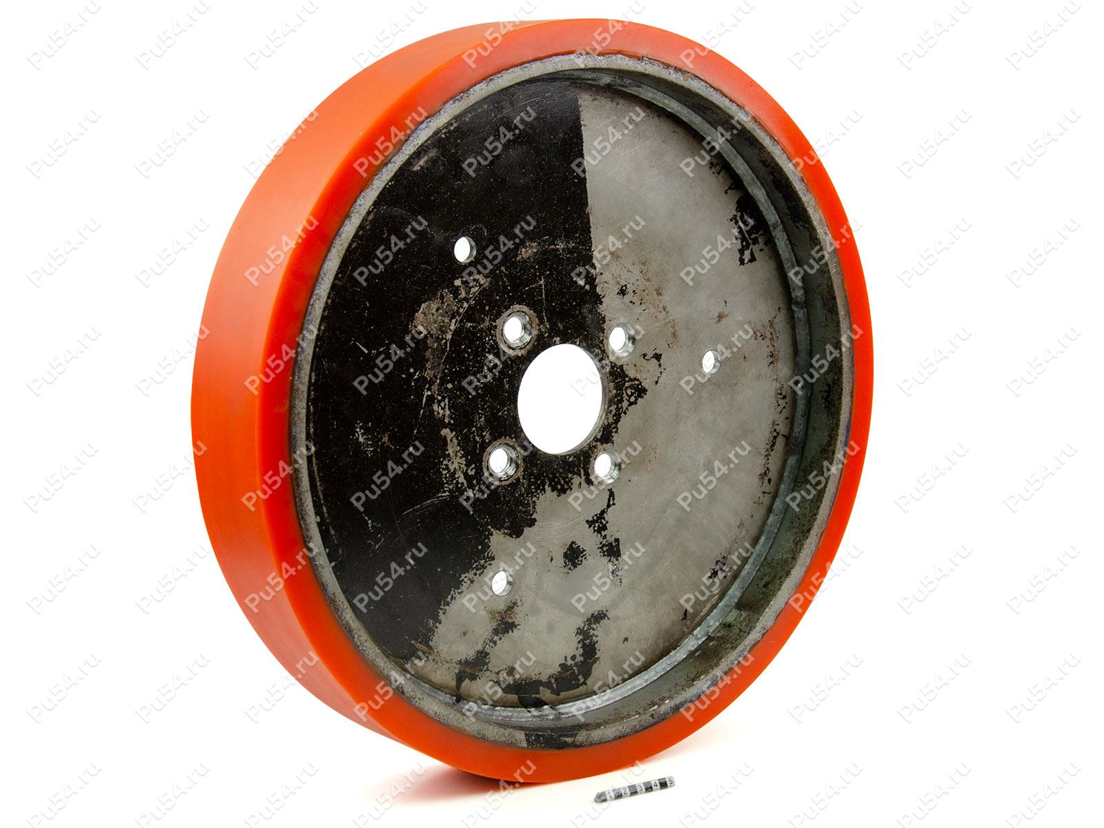 Колесо D 405 x d 370 x H 70 (восстановление), Código de product 333-01-977, Poliuretano, PU54/K80/оранжевый, Imagen №1