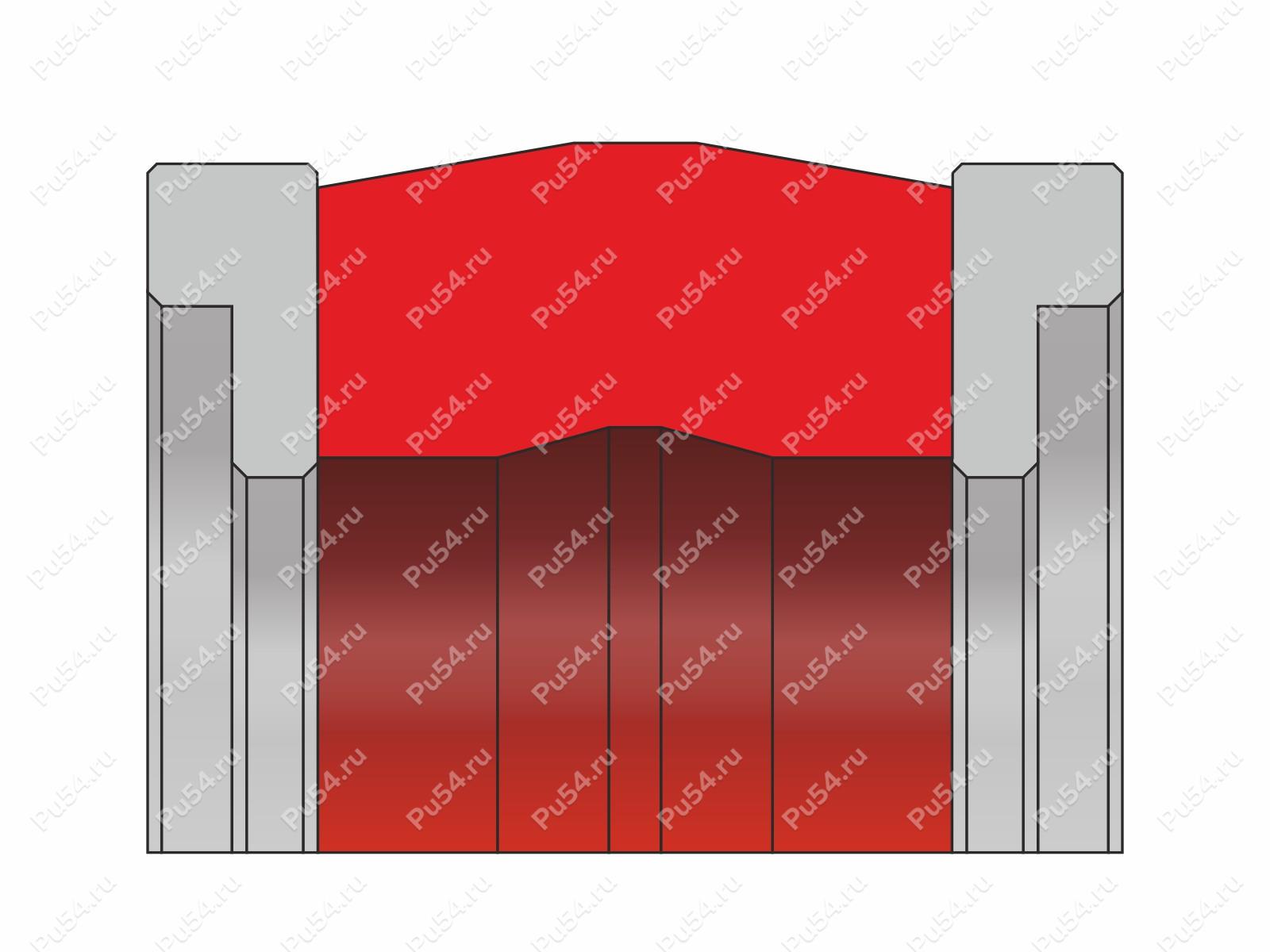 Уплотнение поршня 120x116x106x22.4/32.8 аналог K17-P, K17-R, QP17-P, Código de product 70-08-966102, Poliuretano, PA+PU95*E, Imagen №1