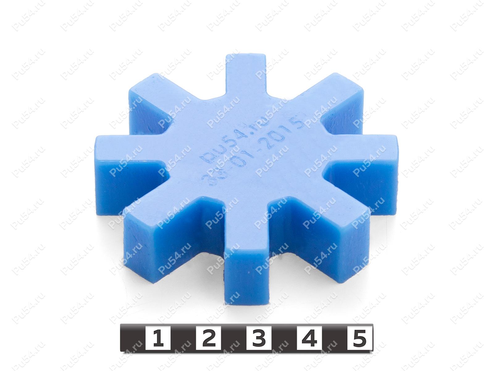 Вставка упругой муфты D64 x d36 x H15, Código de product 33-01-2015, Poliuretano, PU54/M87/синий, Imagen №1