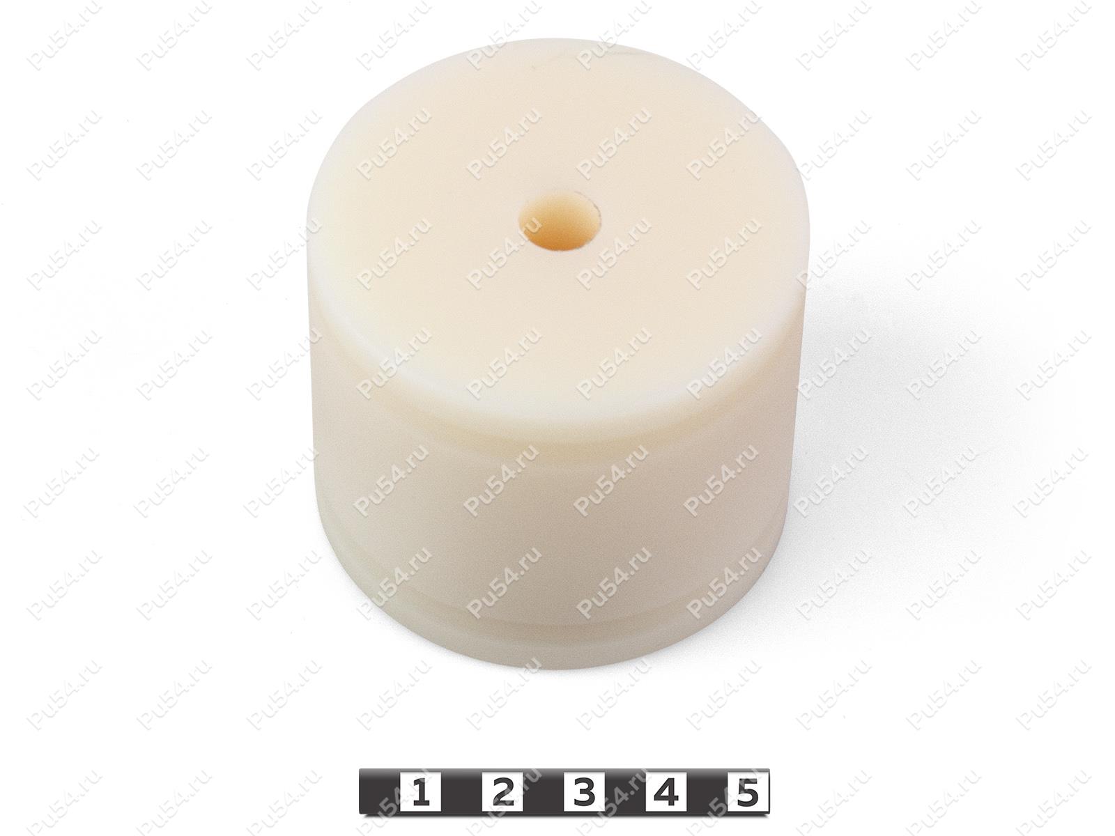 Polyamide 6 body mount (+50 mm), OD = 10 mm, ID = 60 mm, Código de product 0-12-601050, Poliuretano, белый капролон, Imagen №1