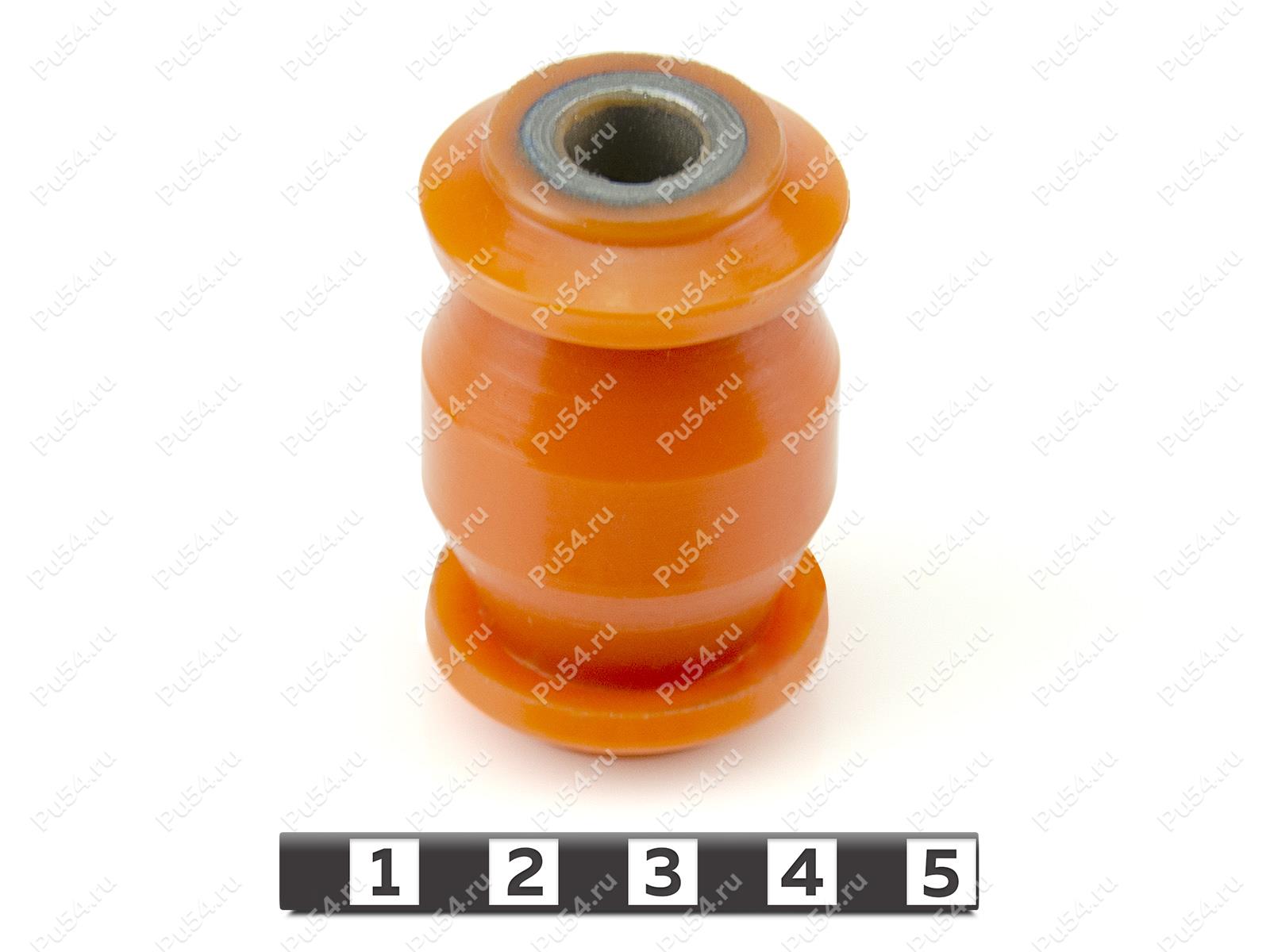Upper and lower arms silent block, rear suspension, pressed-in, Código de product 55-06-015, Poliuretano, PU54/M72/оранжевый, Imagen №1