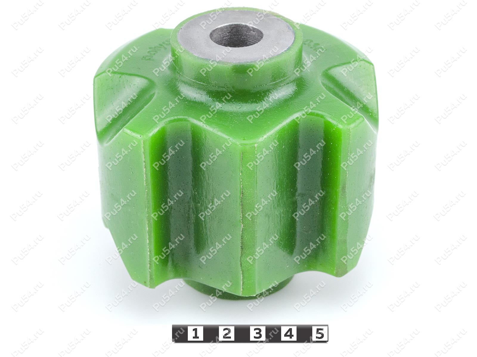 Silent block de soporte de cabina (cojín), cartucho en el soporte, Código de product 31-12-030, Poliuretano, PU54/M80/зеленый, Imagen №1