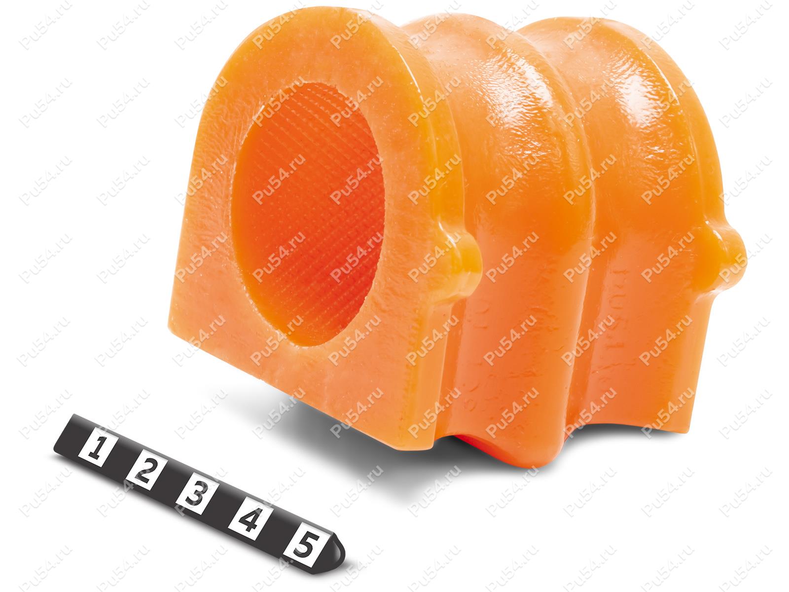 Stabilizer bushing, front suspension, ID = 32.5 mm, Código de product 2-01-108, Poliuretano, PU54i/K72/темно-оранжевый, Imagen №1