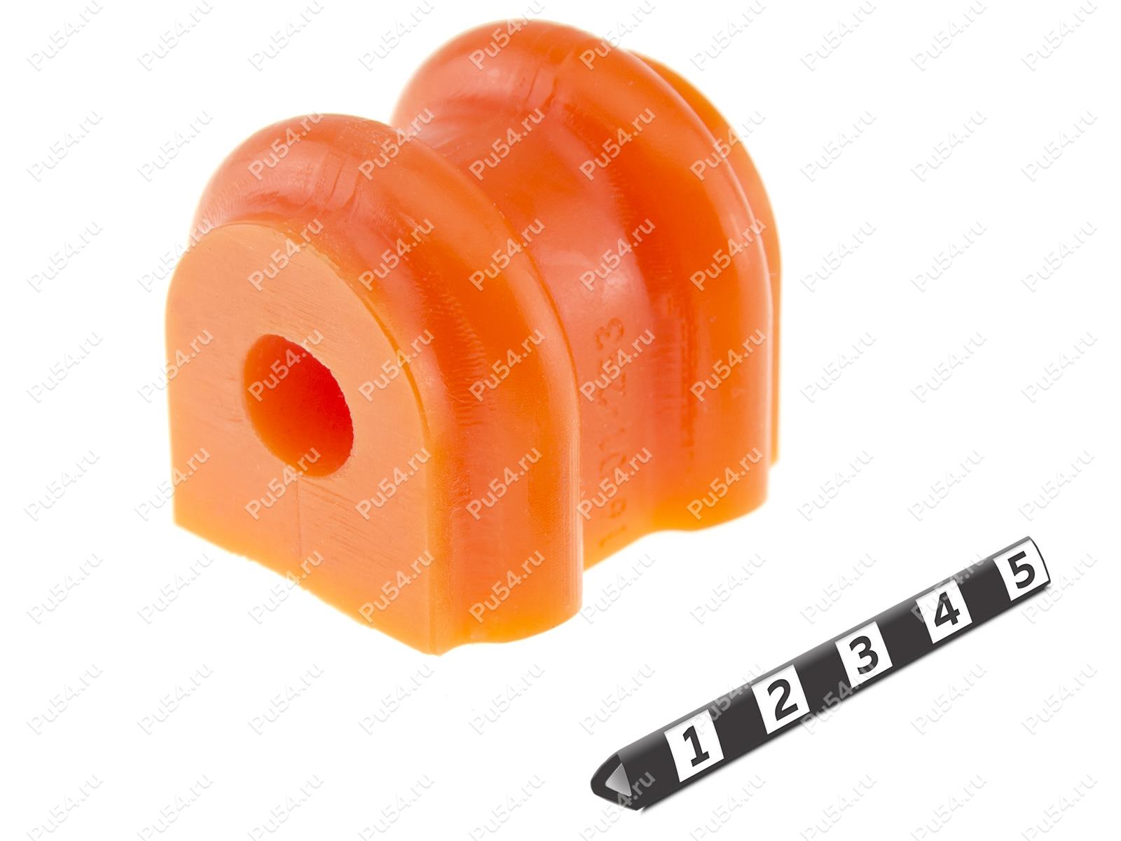 Stabilizer bushing, rear suspension.  ID =13,2 mm, Código de product 16-01-253, Poliuretano, PU54/M72/оранжевый, Imagen №1
