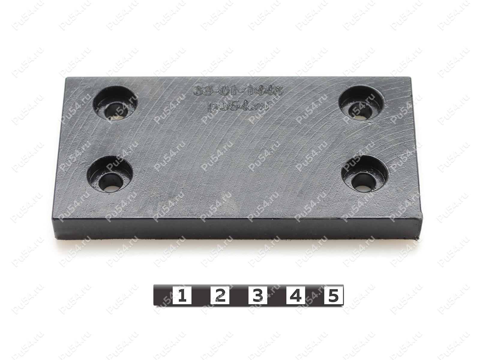 Опора 10х50х100 мм., Código de product 33-01-1448, Poliuretano, PU54/M87/черный, Imagen №1
