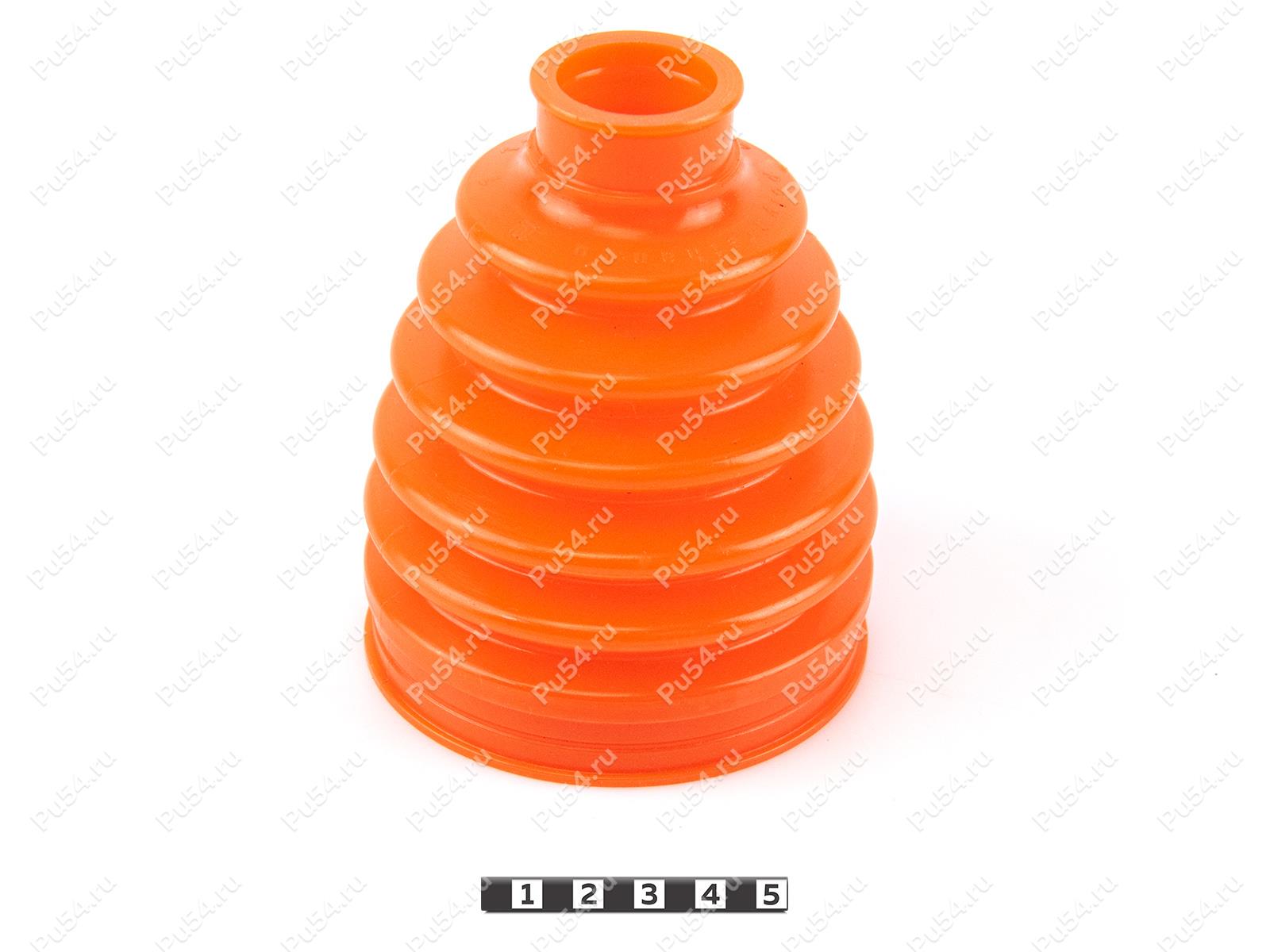 CV-joint dust boot (outer), front suspension, Código de product 1-05-054, Poliuretano, PU54/M71/naranja, Imagen №1