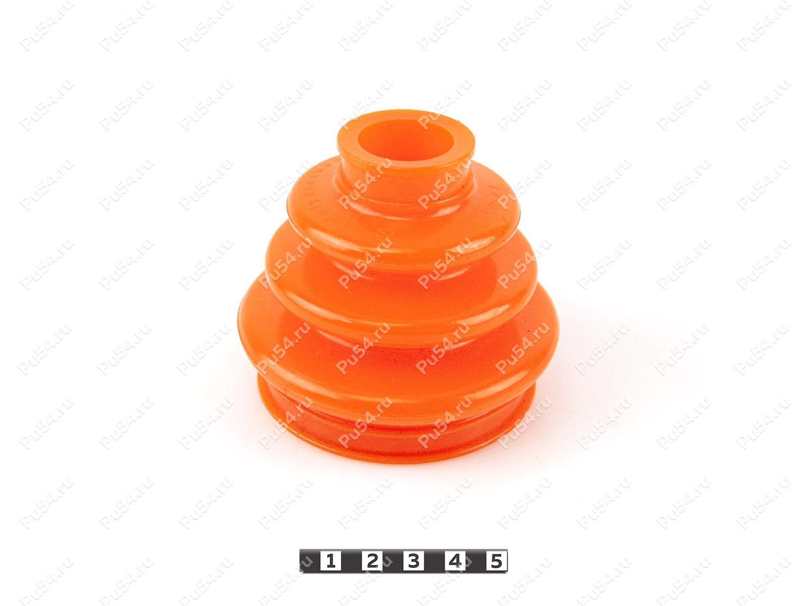 CV-joint dust boot (outer), rear suspension, Código de product 12-05-001, Poliuretano, PU54/M71/naranja, Imagen №1