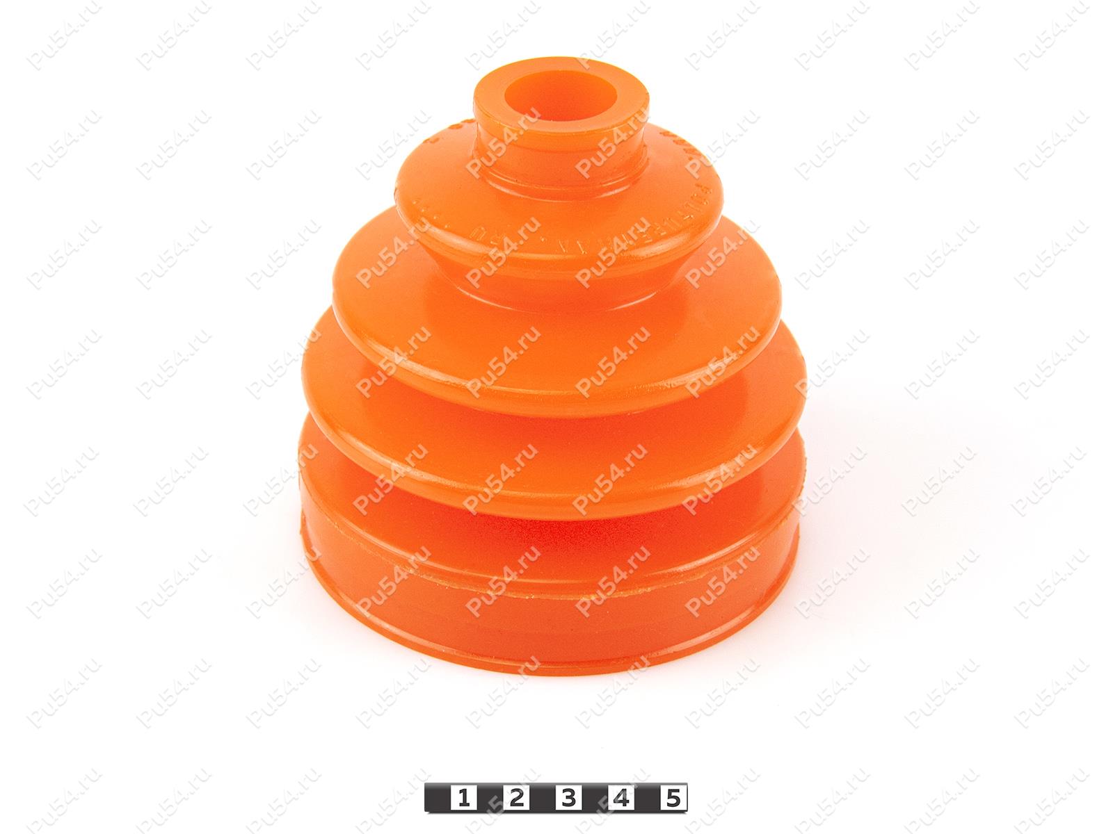 CV-joint dust boot (outer), front suspension, Código de product 2-05-001, Poliuretano, PU54/M71/naranja, Imagen №1