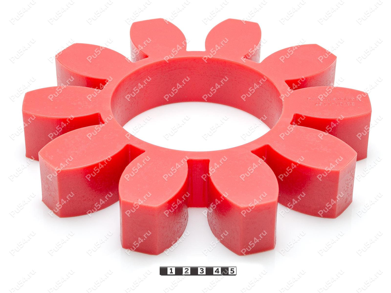 Piñón de acoplamiento elástico 255*127*42 (10 vigas), Código de product 33-01-1157, Poliuretano, PU54/M92/rojo, Imagen №1
